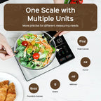 Smart kitchen scale with Bluetooth app connection