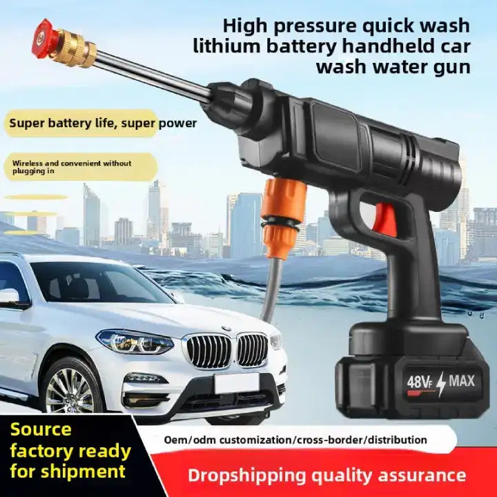 High Pressure Car Washer Gun – 2 Lithium Battery, Cordless Pressure Washer Gun – iMartPick™