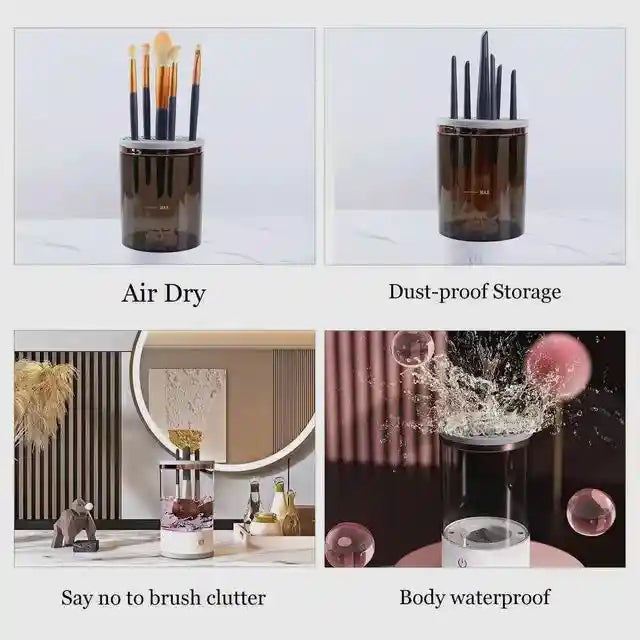 Makeup brush before and after cleaning KSA