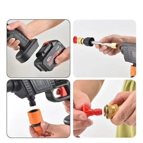 High Pressure Car Washer Gun – 2 Lithium Battery, Cordless Pressure Washer Gun – iMartPick™