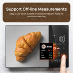 Smart food scale measuring meal prep ingredients